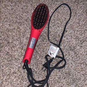 Straightening hair brush